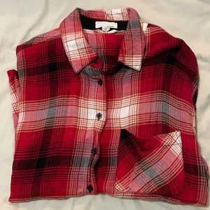Garage plaid button down shirt